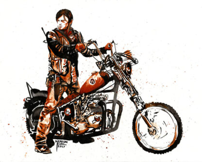 Daryl Dixon Walking Dead watercolor print 11”x14”