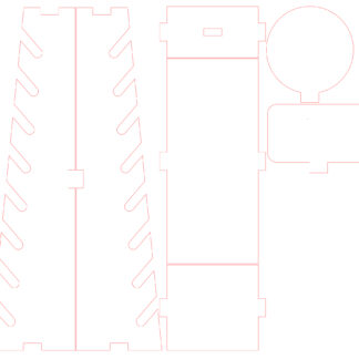 Finger Board Floor Display SVG file for laser cutting